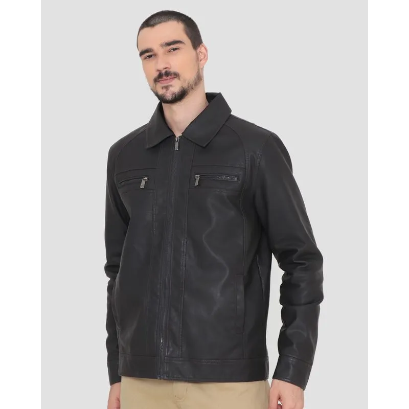 Jaqueta Masculina Sintética Marrom Escuro GG