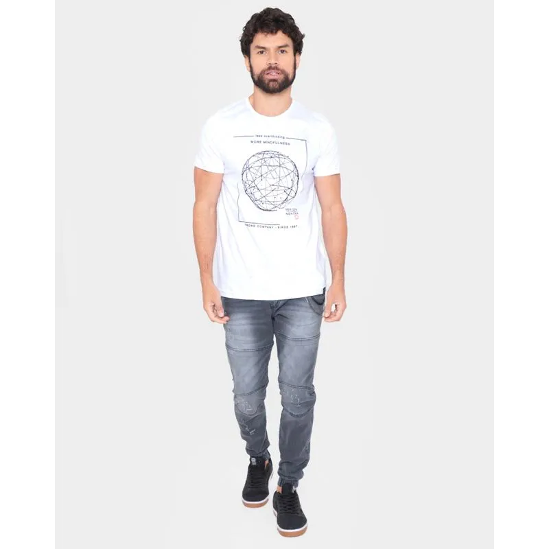 Calça Jeans Masculina Puídos Jogger Preta 42