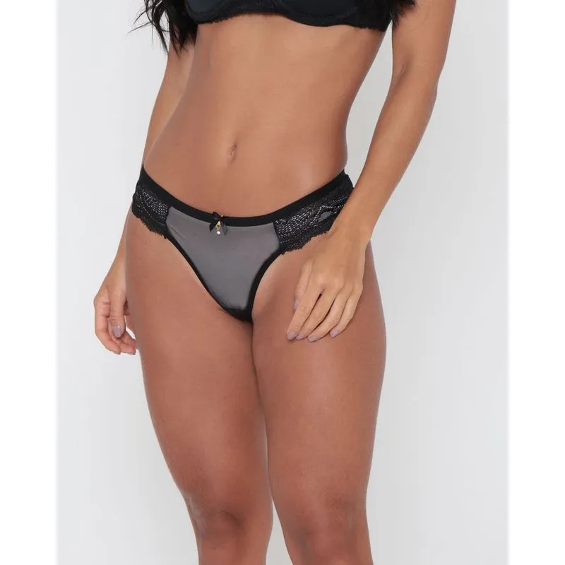 Calcinha Feminina Fio Avulsa Renda Preta P