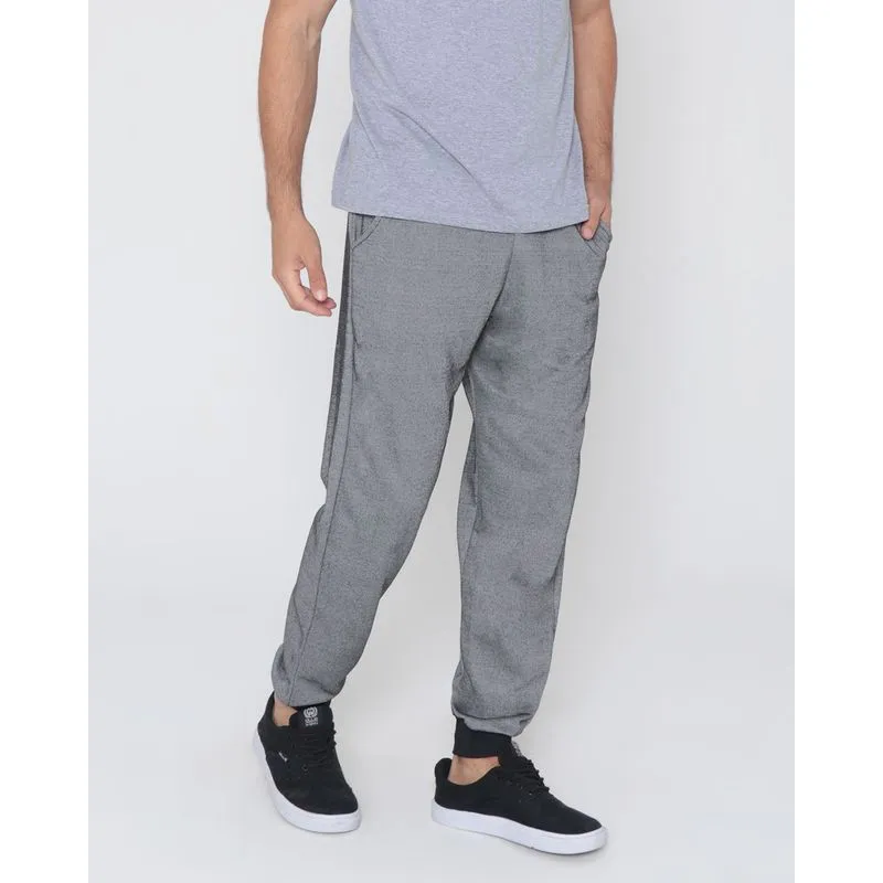 Calça Moletinho Masculina Jogger Mesclada Preta P