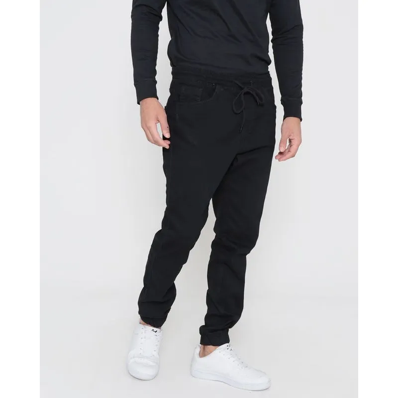 Calça Jeans Masculina Jogger Preta M