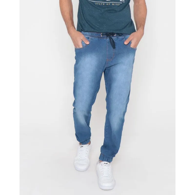 Calça Jeans Masculina Jogger Azul Claro G