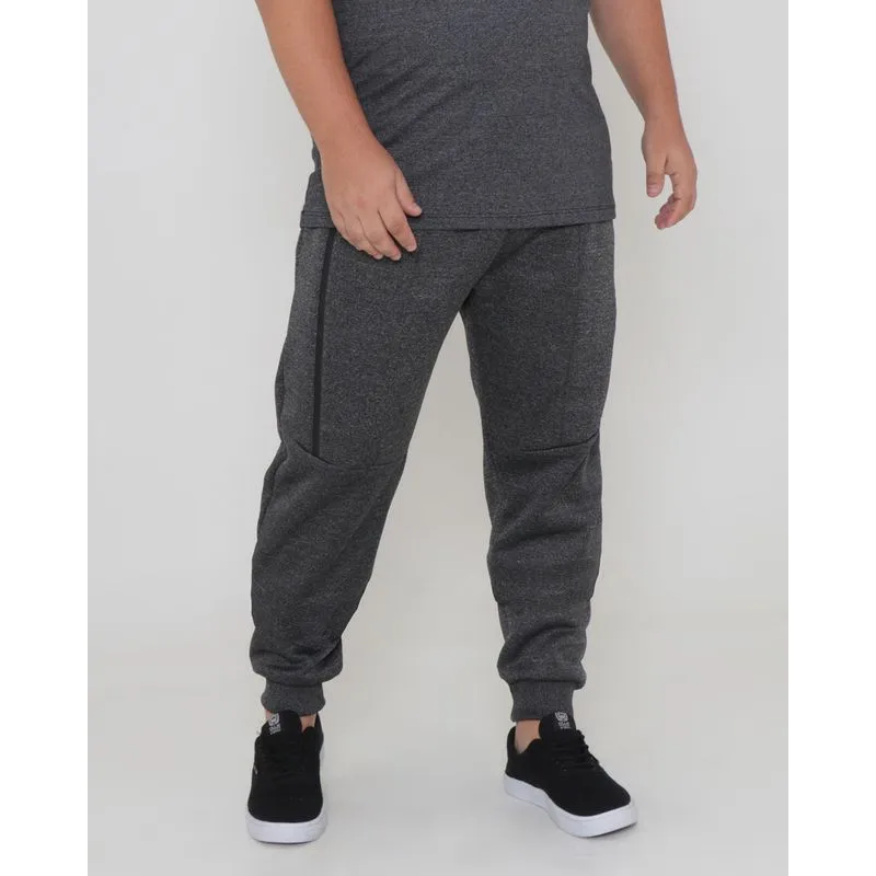 Calça Helanca Plus Size Masculina Mescla Médio G3