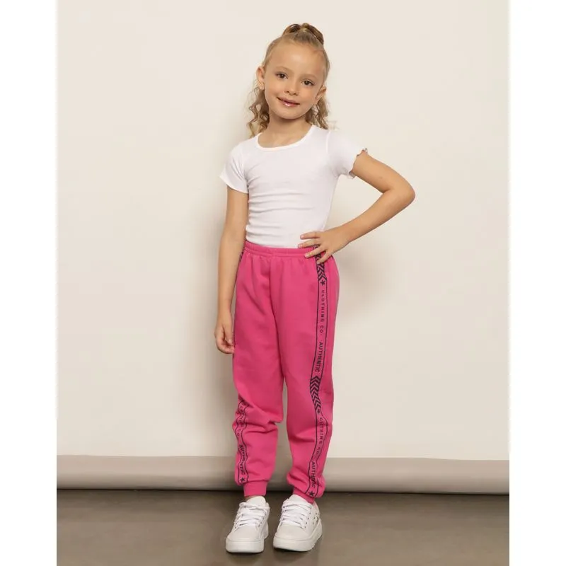 Calça Moletom Infantil Jogger Estampa Sortida Rosa 6