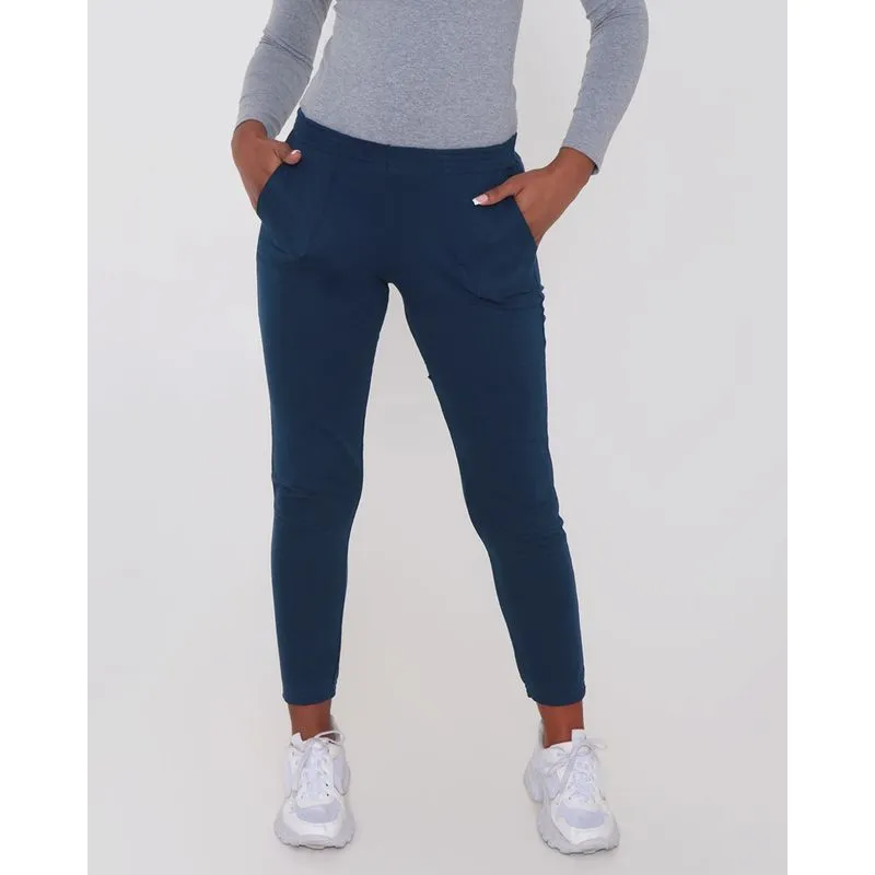 Calça Moletinho Feminina Jogger Marinho G
