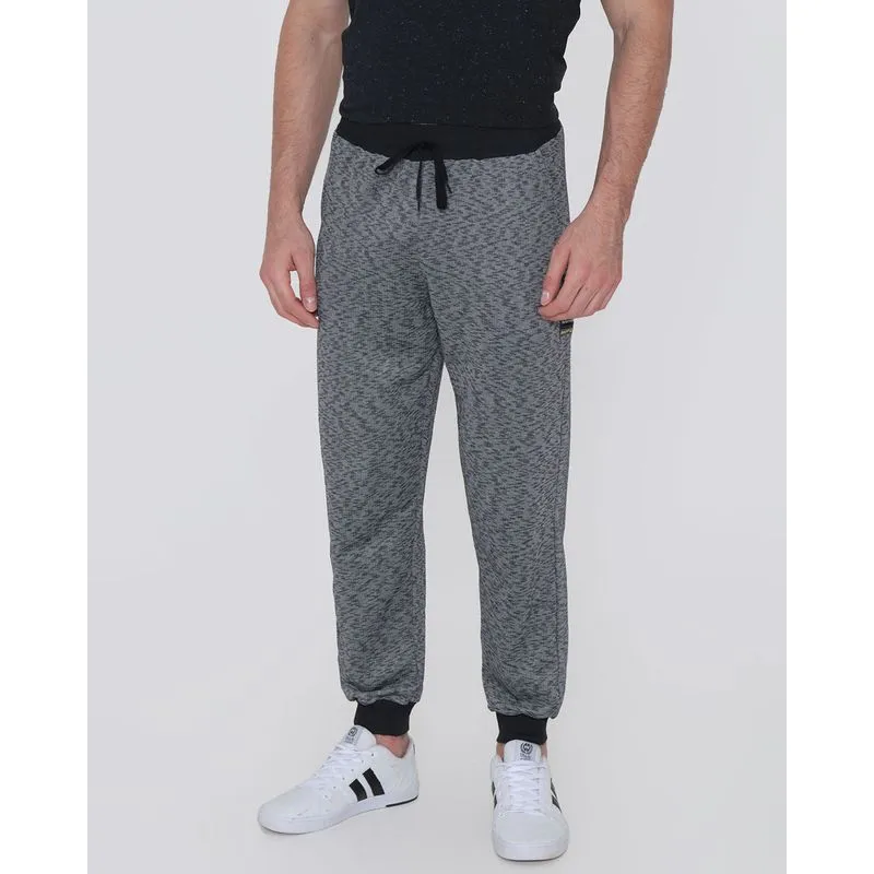 Calça Moletinho Masculina Jogger Mescla Escuro P