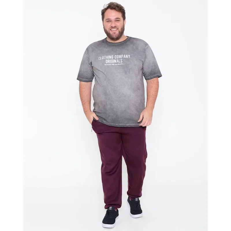 Calça Moletom Masculina Plus Size Roxa G2