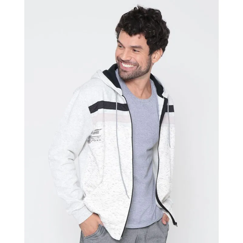 Casaco Masculino Moletom Gangster Flamê Cinza GG