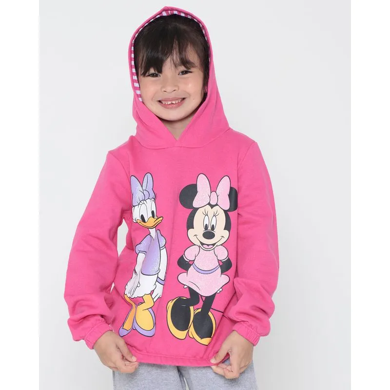 Blusão Moletom Infantil Disney Minnie Rosa 6