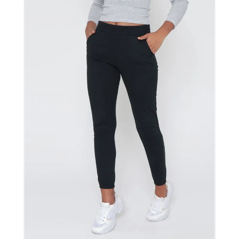 Calça Moletinho Feminina Jogger Preta P