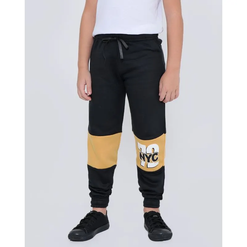 Calça Moletom Infantil Jogger NYC Preto 35161000276136UN