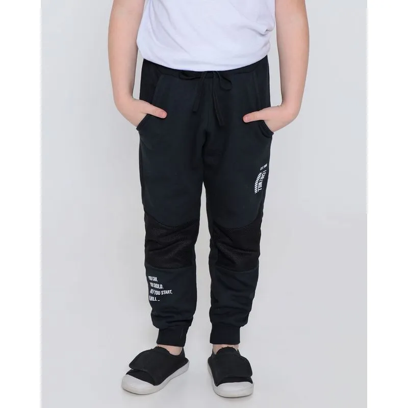 Calça Moletom Infantil Jogger Estampa I Can Will Preta 6