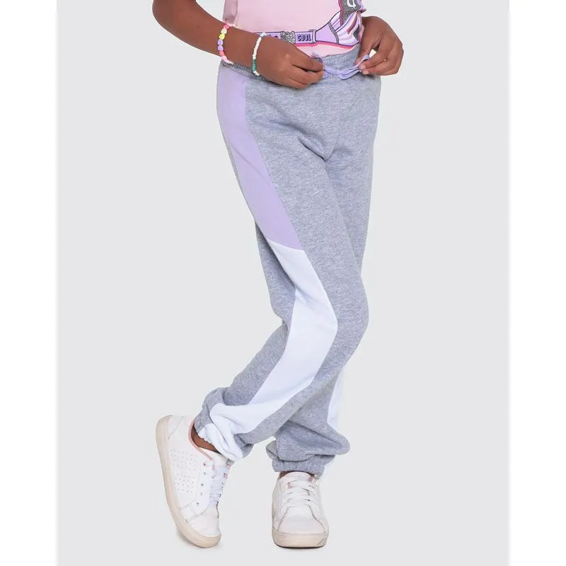 Calça Moletom Infantil Jogger Cinza Claro 8