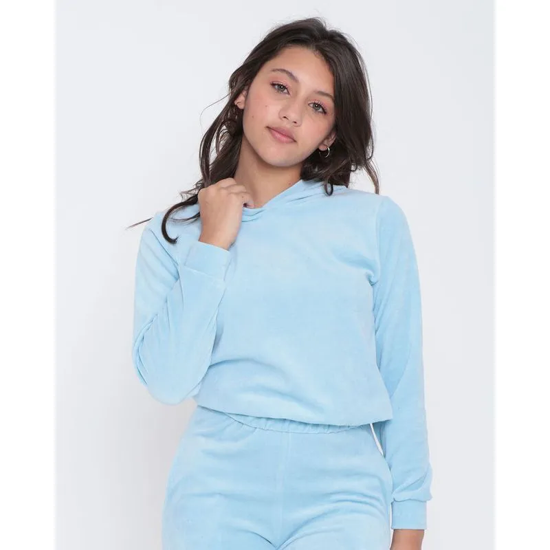 Blusão Juvenil Plush Azul Claro 12