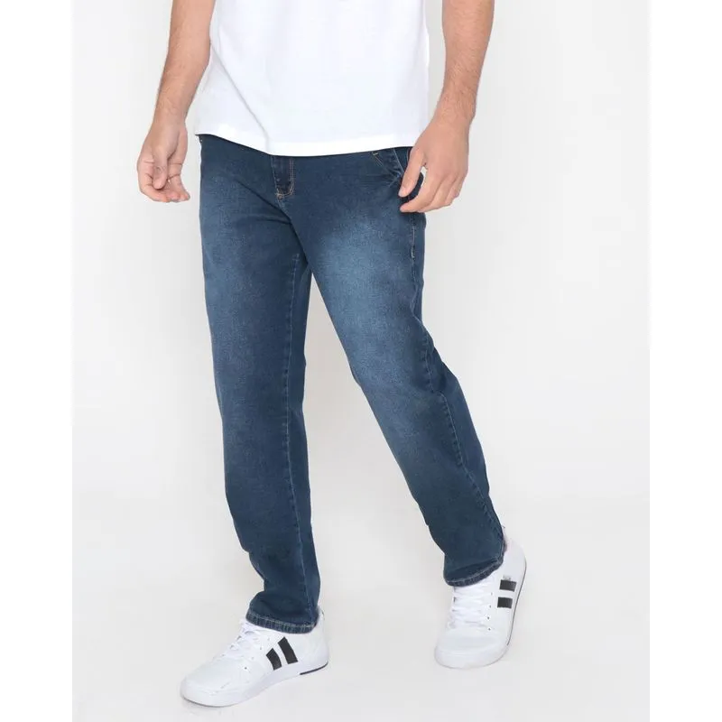 Calça Jeans Masculina Reta Azul Médio 48