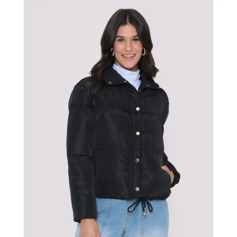 Jaqueta Feminina Puffer Matelassê Preta PP