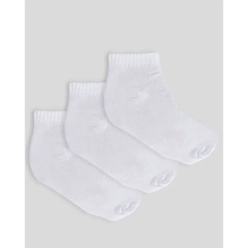 Kit Meia Infantil 3 Pares Cano Médio Branca 28 A 33