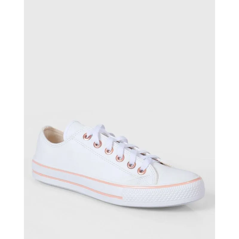 Tênis Feminino Casual Bronze Branco 36