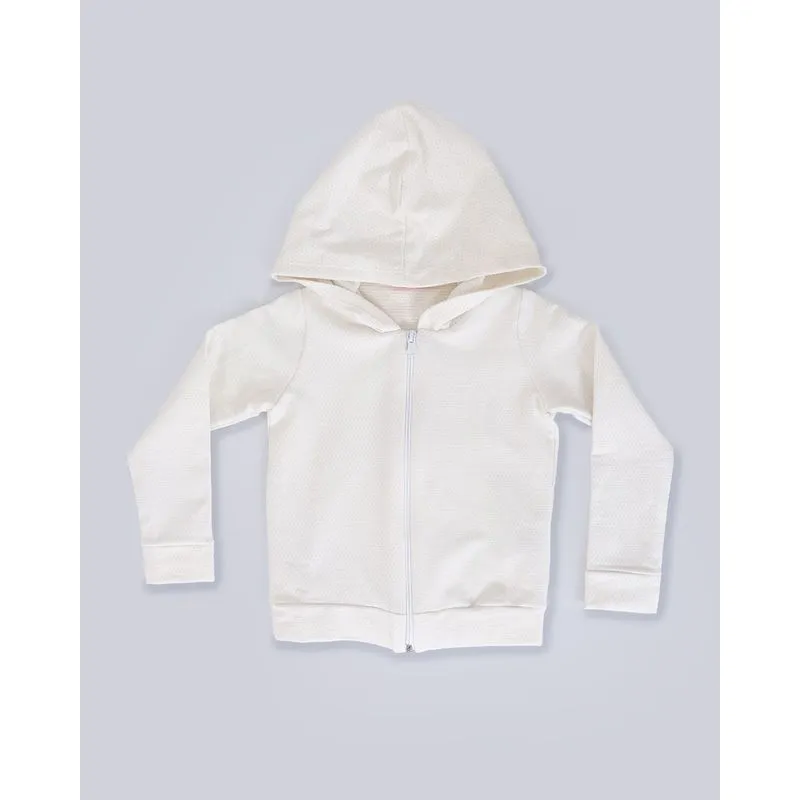 Casaco bebê Moletinho Capuz Off White 3