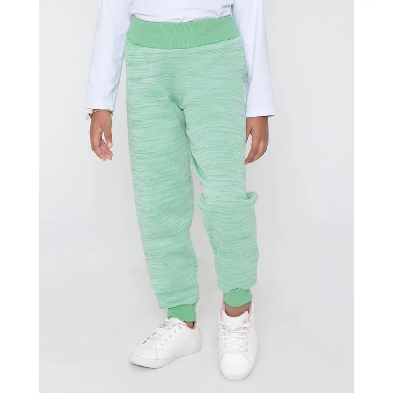 Calça Moletom Infantil Rajado Jogger Verde 8