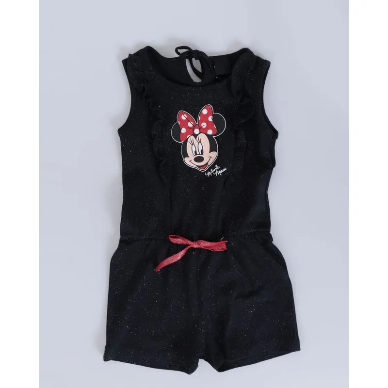 Macaquinho Bebê Disney Minnie Glitter Pretoreto 3