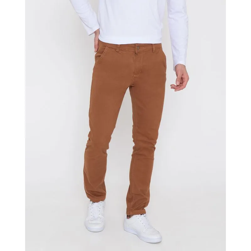 Calça Sarja Slim Masculina Caramelo 46