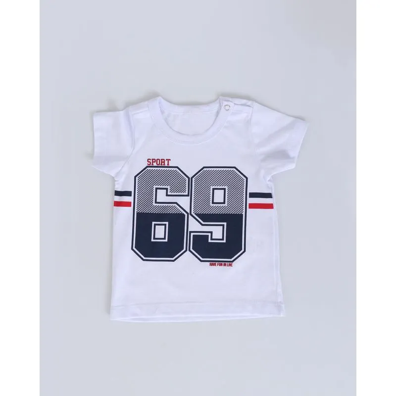 Camiseta Bebê Sport Branca P