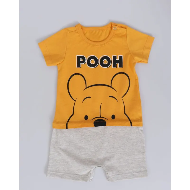 Macaquinho Bebê Estampa Ursinho Pooh Disney Mostarda G