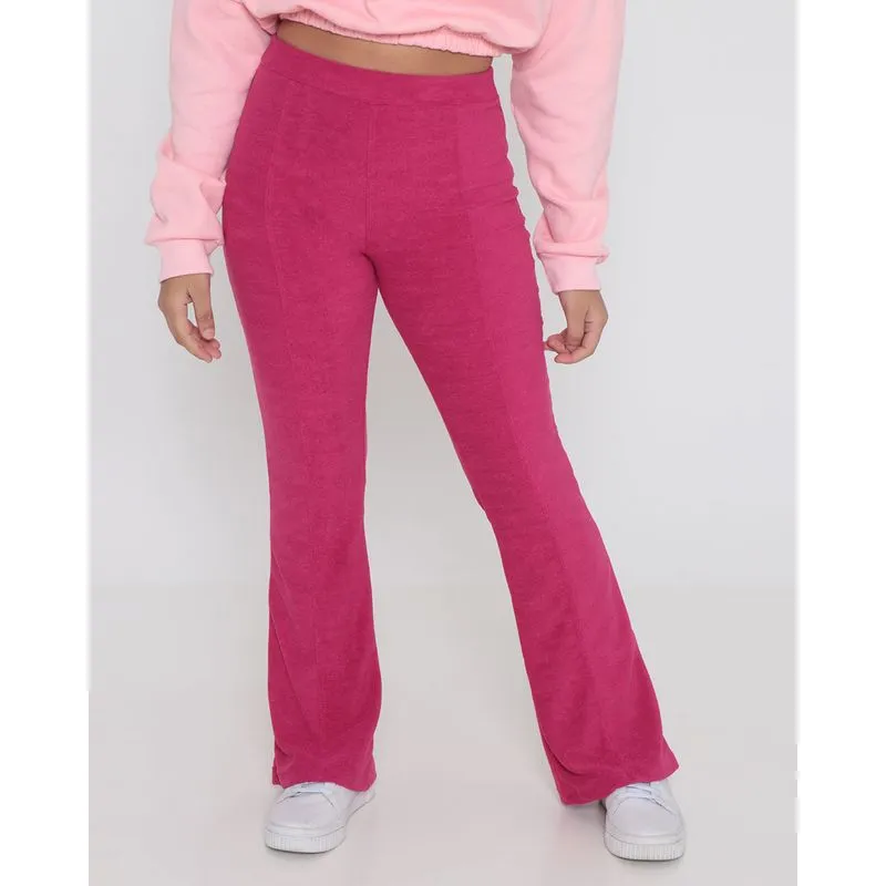 Calça Juvenil Flare Rosa Médio 16