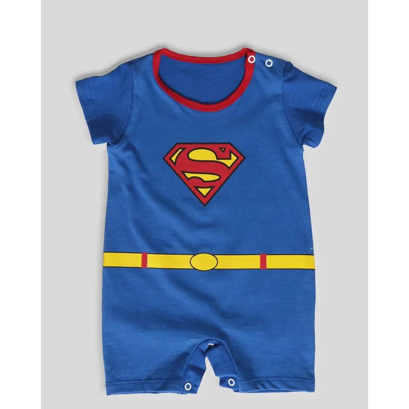 Macaquinho Bebê Super Homem Liga Da Justiça Azul P