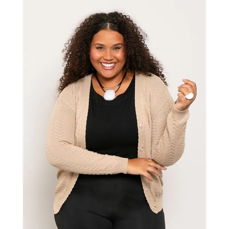 Cardigan Feminino Plus Size Tricô Bege Médio G1