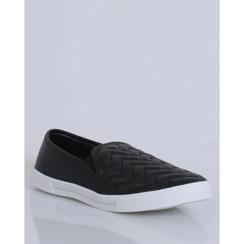 Tênis Casual Slip On Matelassê Preto 39