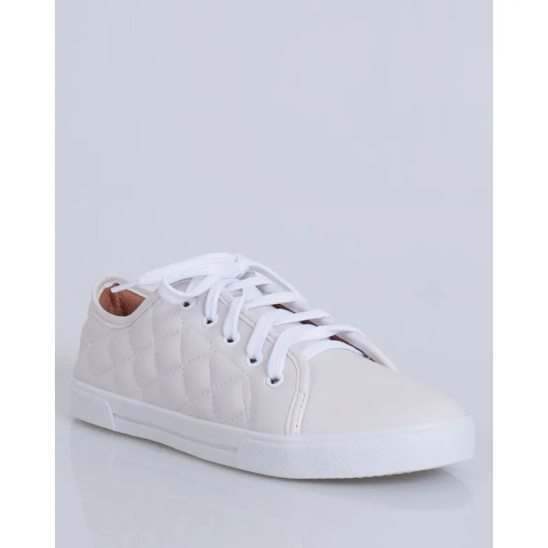 Tênis Feminino Casual Matelassê Branco 38