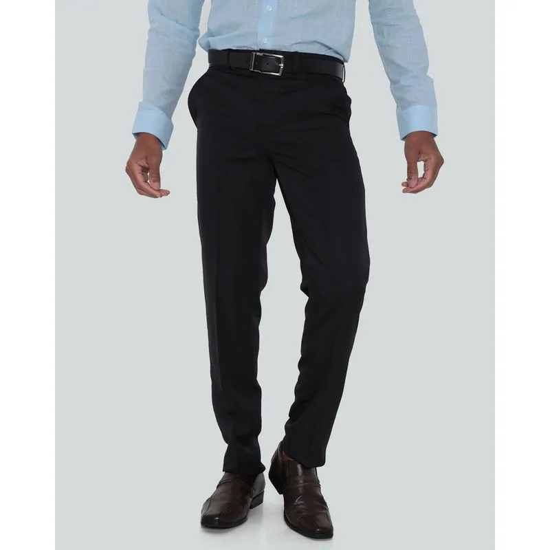 Calça Masculina Social Slim Risca de Giz Preta 50