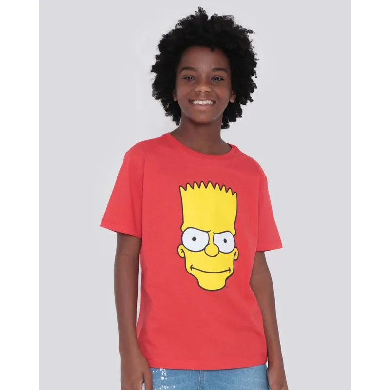 Camiseta Juvenil Simpsons Vermelha 16