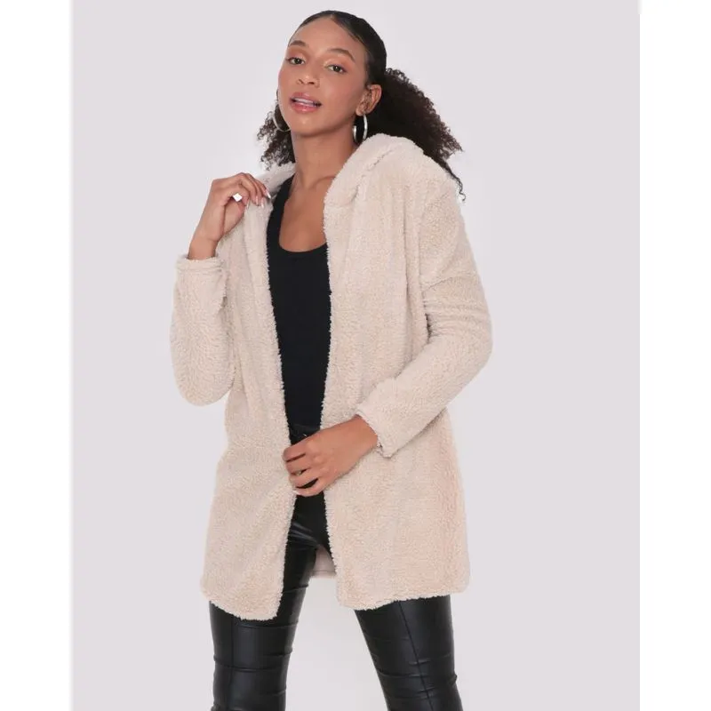 Casaco Feminino Sherpa Bege Claro P