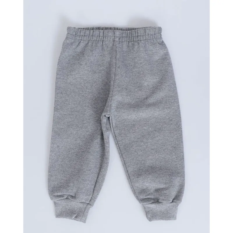 Calça Moletom Bebê Jogger Cinza Médio M