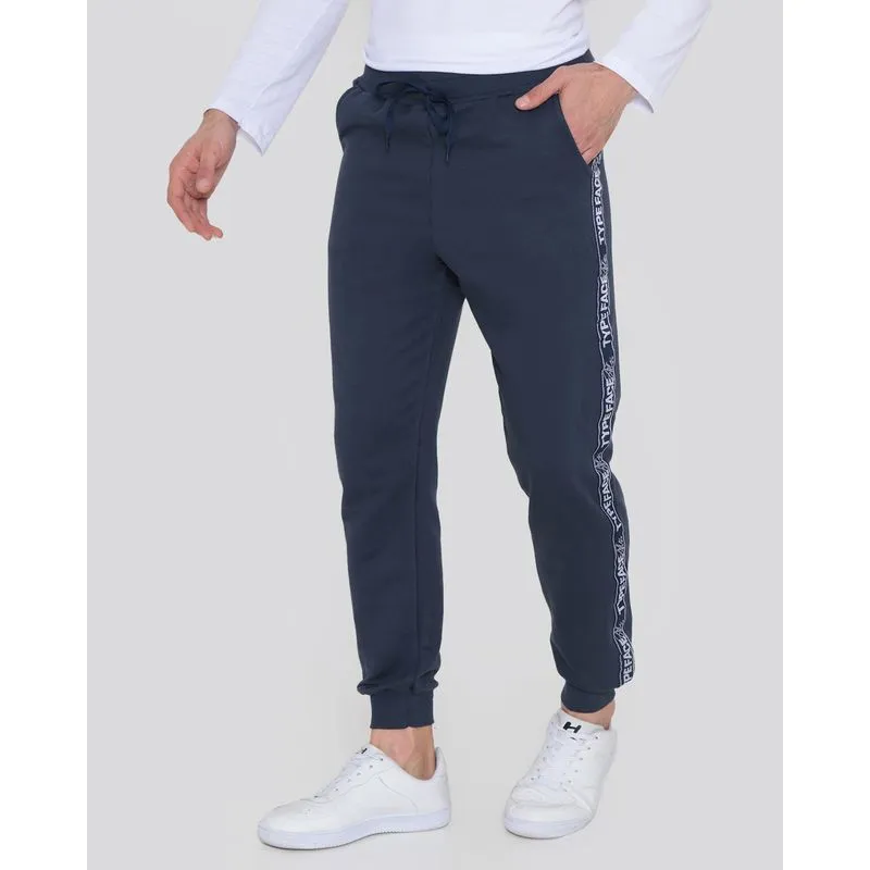 Calça Moletinho Masculina Jogger Type Face Marinho M