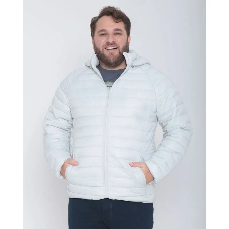 Jaqueta Plus Size Masculina Puffer Matelassê OFF White G2