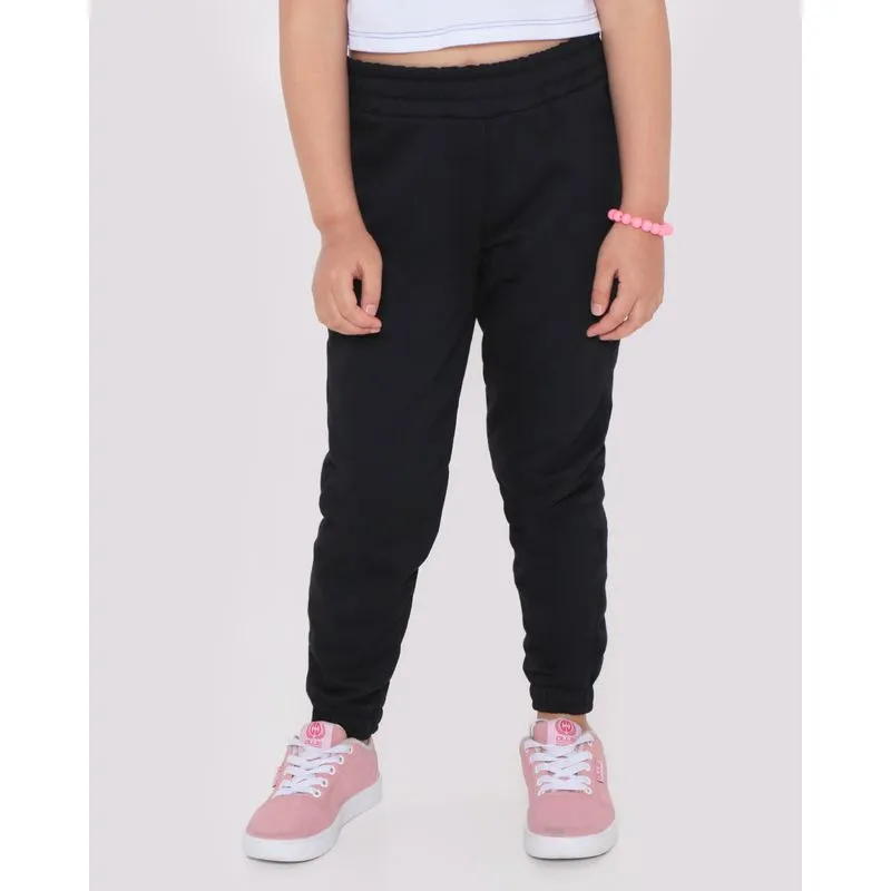 Calça Moletom Infantil Jogger Preta 8