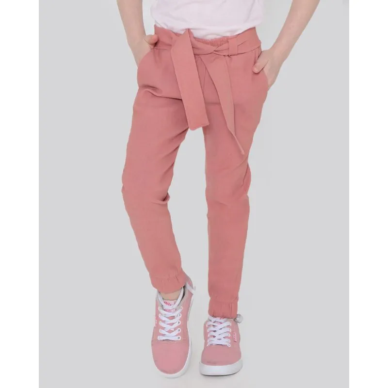 Calça Moletom Infantil Jogger Rosa Claro 8
