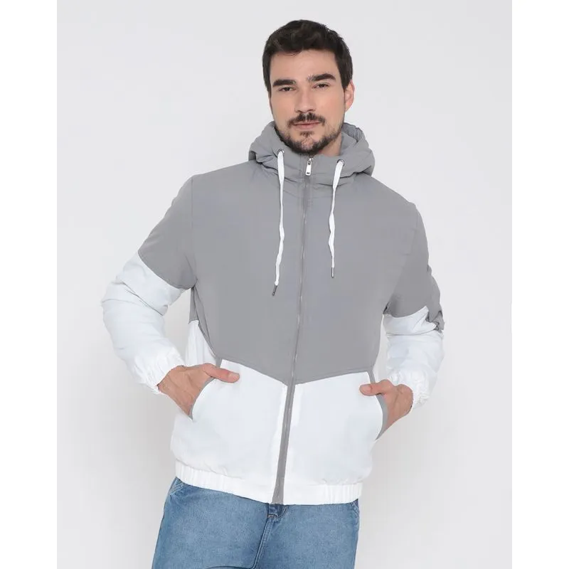 Jaqueta Masculina Recorte Cinza M