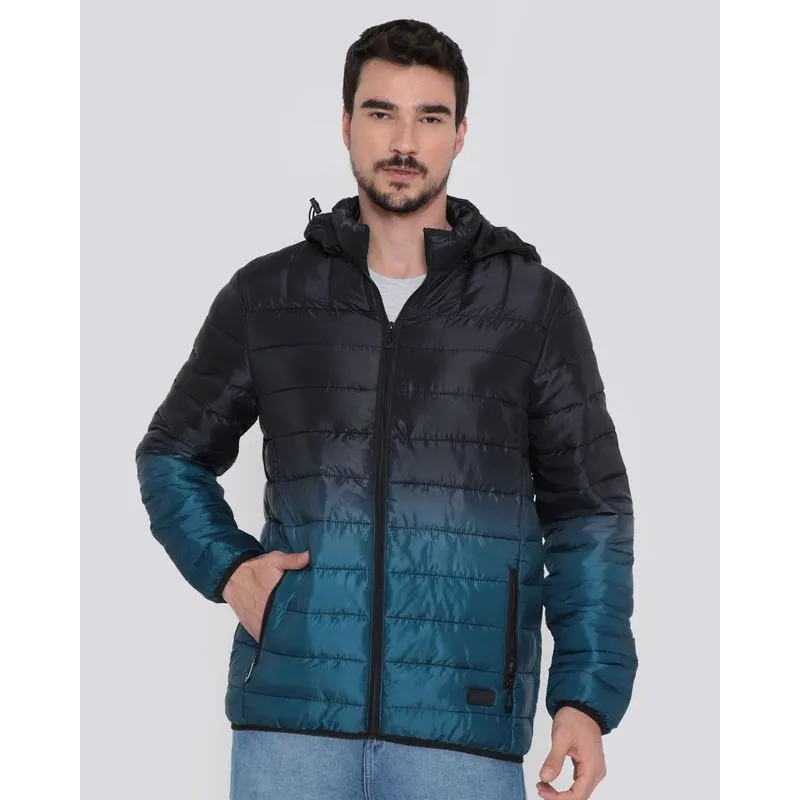Jaqueta Masculina Puffer Matelassê Degradê Azul Escuro M