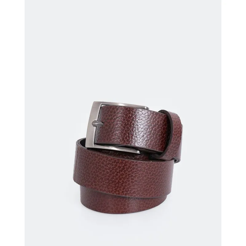 Cinto Masculino Social Couro Craquelado Marrom P
