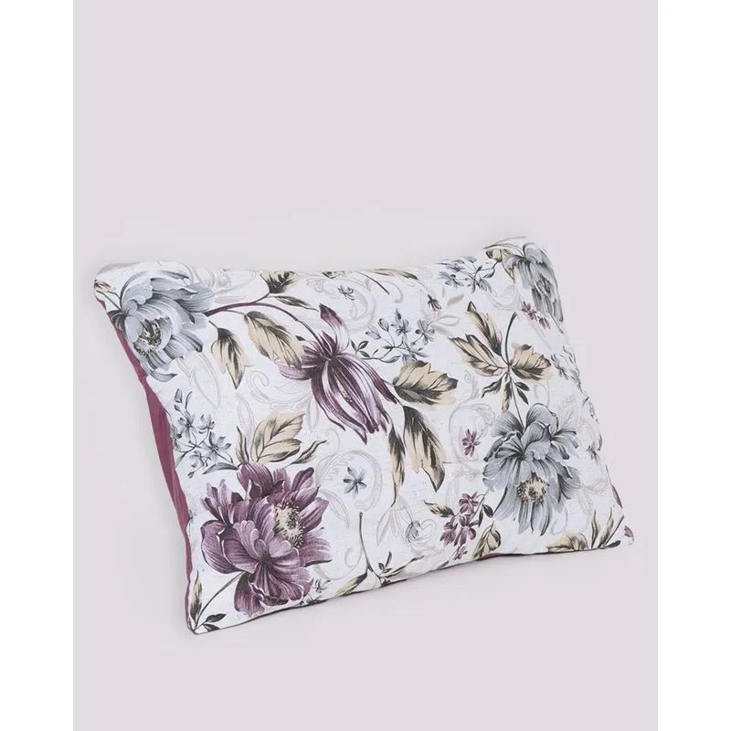 Fronha Matelada Malha 30/1 Edromania Floral Roxo UN