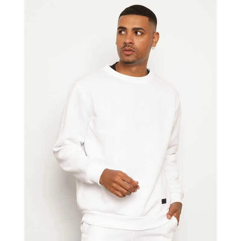 Blusão Moletom Masculino Básico Branco GG