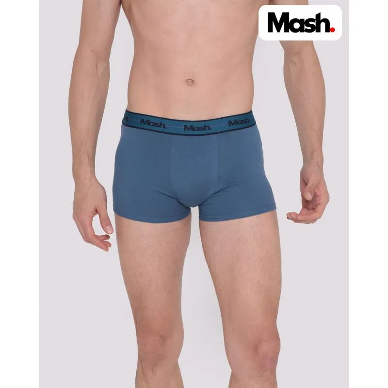 Cueca Boxer Masculina Mash Algodão Azul Médio M