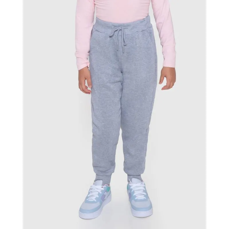 Calça Moletom Infantil Jogger Com Bolsos Cinza 8