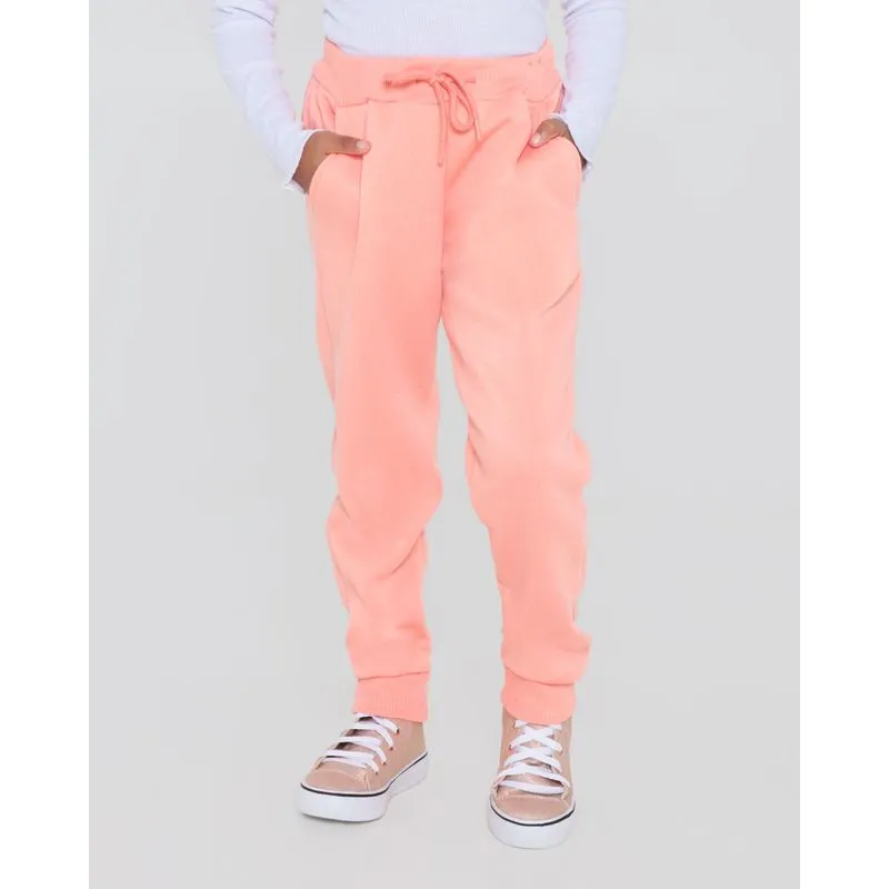 Calça Moletom Infantil Jogger Laranja 4