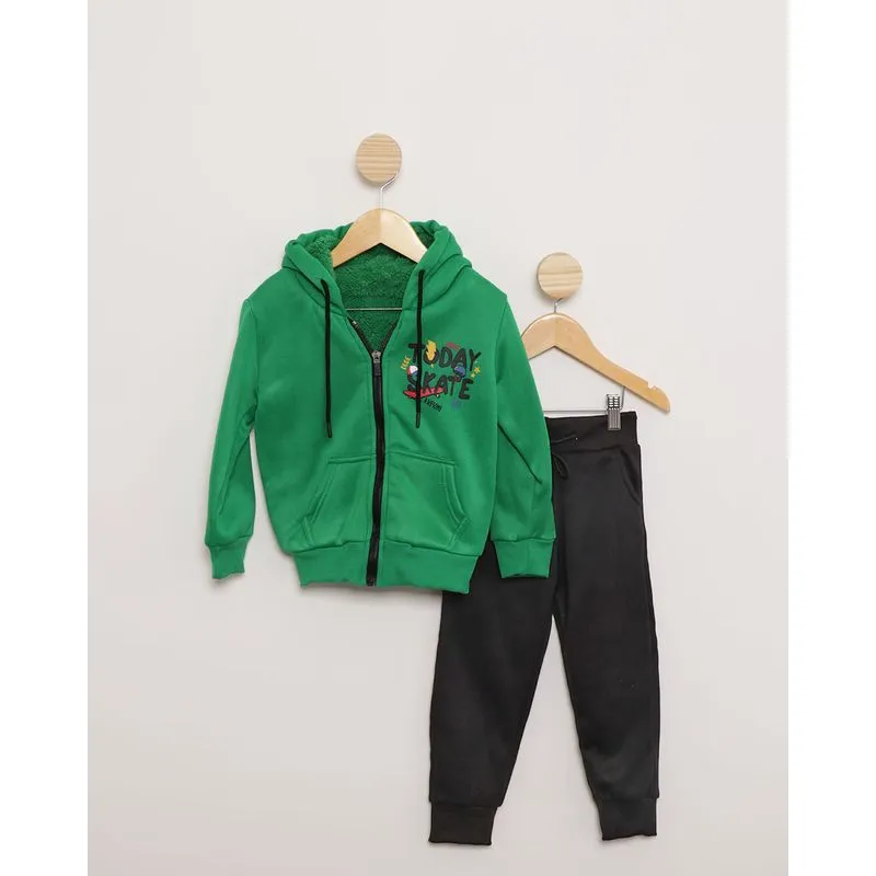 Conjunto Bebê Moletom Pelinho Pitikinho Verde 3